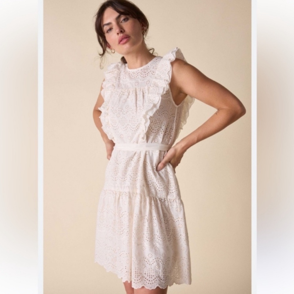 St. Roche Elysian Eyelet Ivory Dress NWT XS‎